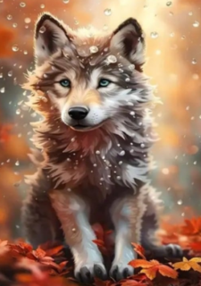 Diamond Painting Junger - Wolf